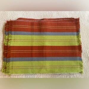 Colorful Striped Woven Placemat Boho Southwestern Table Decor Set Of 6